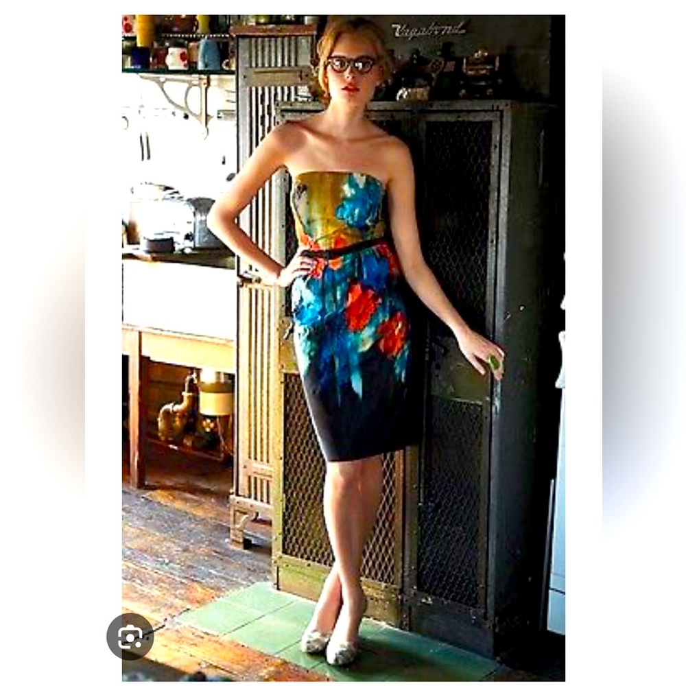 RARE Anthropology "Splashed Pallet Dress" by Moulinette Soeurs EUC Size 6